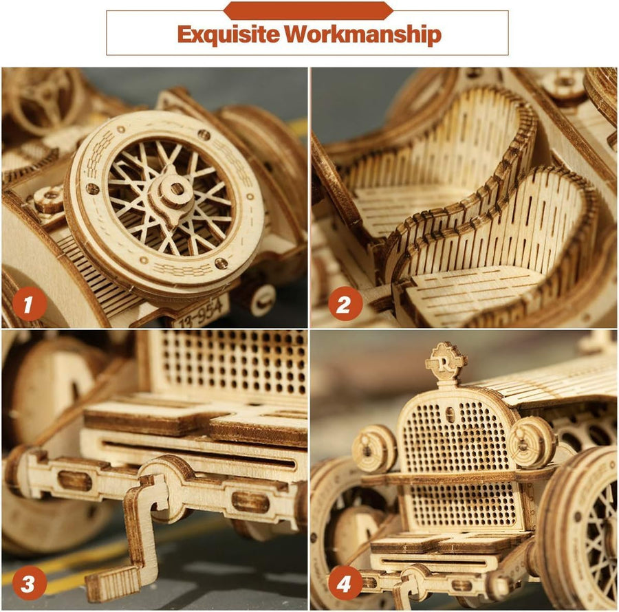 Maquette Bois Mécanique – Puzzle 3D à Assembler dès 8 ans