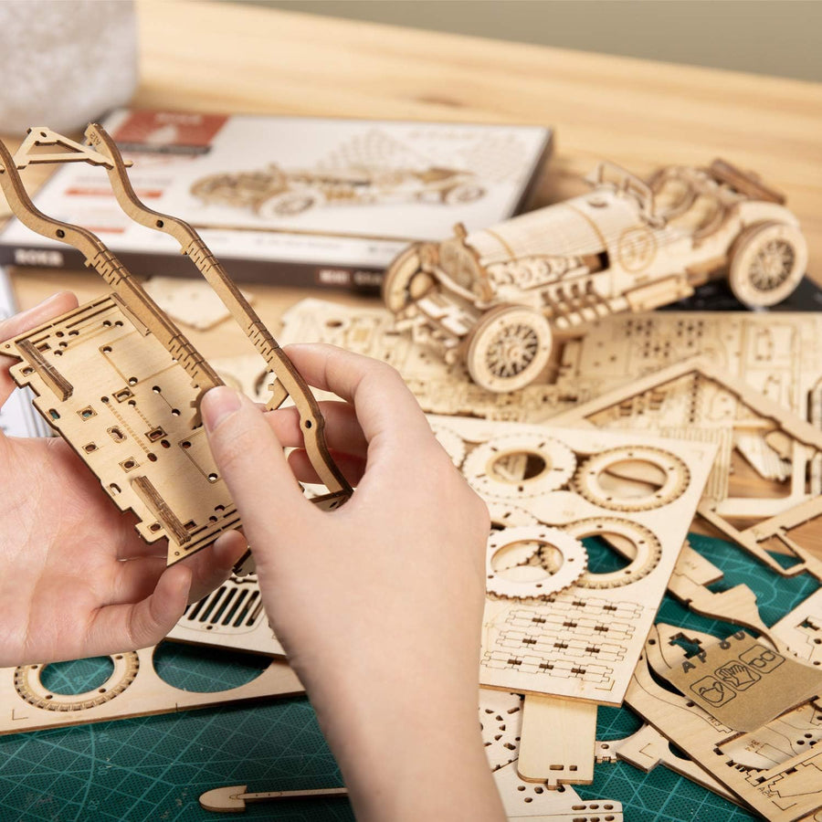 Maquette Bois Mécanique – Puzzle 3D à Assembler dès 8 ans