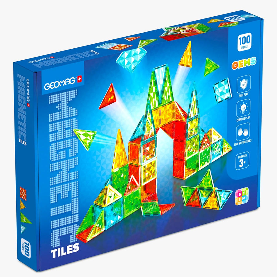 Tuiles Magnétiques Enfant 100 Pièces – Construction 3D